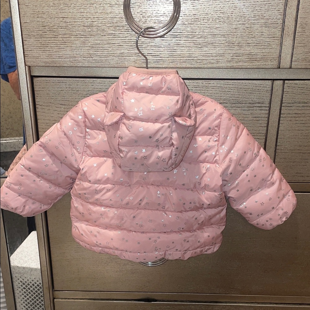 Pink Star Pattern Puffer Jacket - Picture 2 of 4